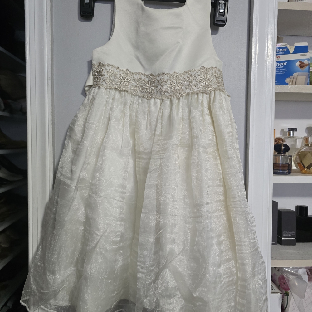 American Princess Cream and Gold Formal Dress